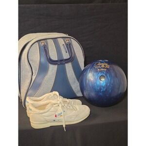 Columbia 300 WD 10lb Bowling Ball  Brunswick Bag Dexter Shoe Size 7M Vintage Lot